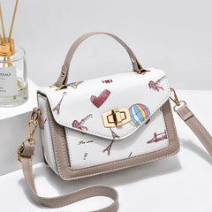 Summer Print Small Square Bag Messenger Handbag