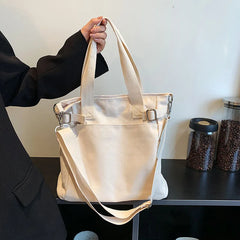Canvas Shopper Bag Handbag High Capacity Tote Bag for Women