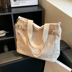 Canvas Shopper Bag Handbag High Capacity Tote Bag for Women