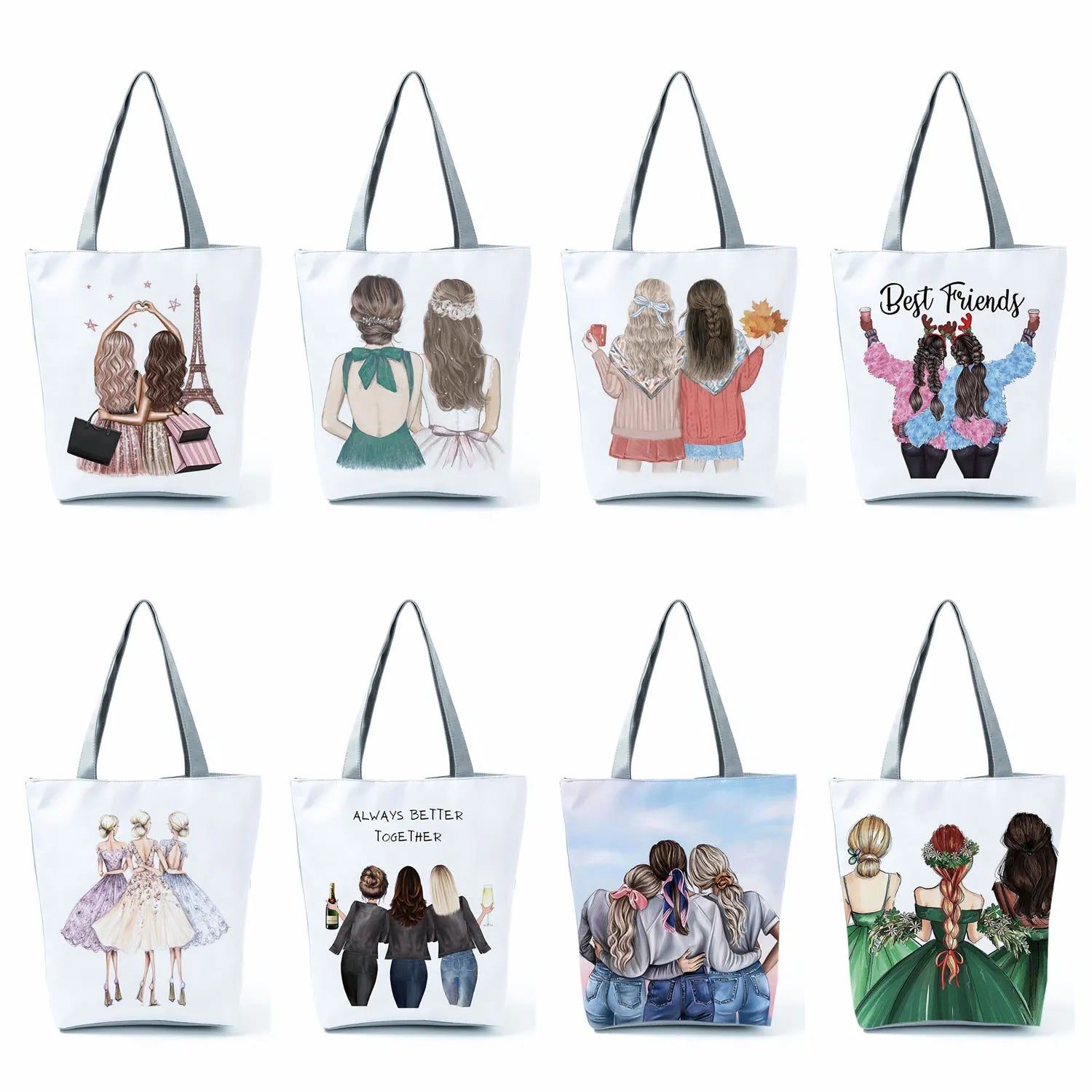 3D Printing Tote Bags Polyester Shoulder Organizer Gift Casual Totes
