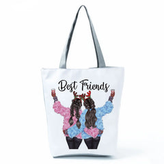 3D Printing Tote Bags Polyester Shoulder Organizer Gift Casual Totes