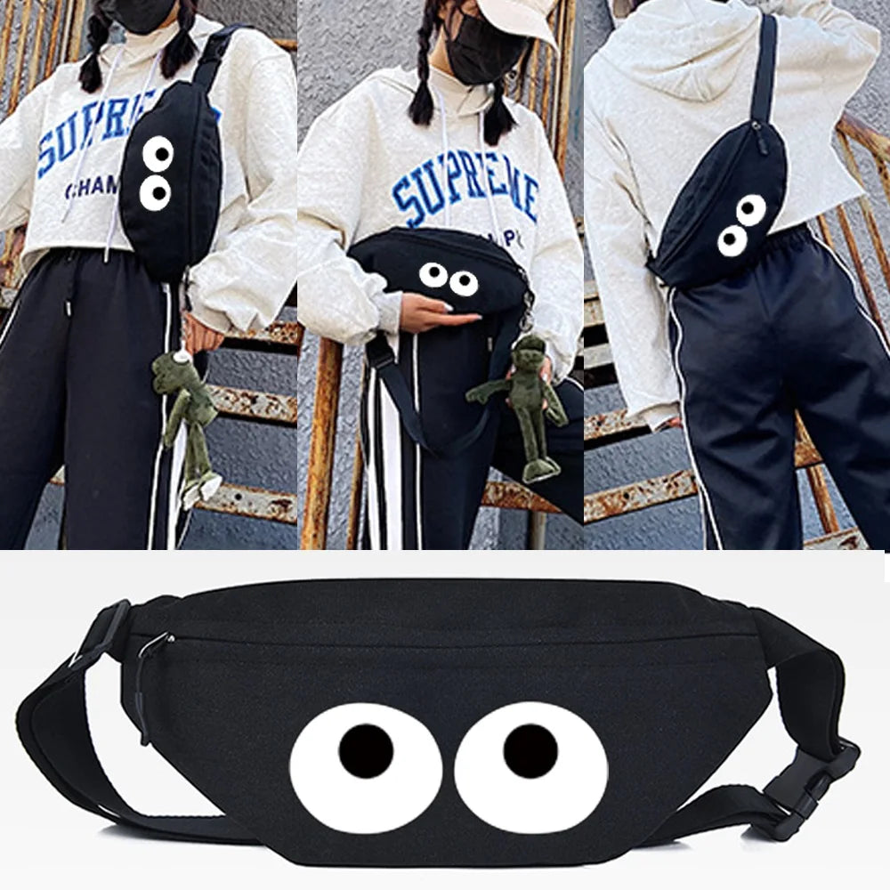 Skeleton Hand Print Waist Bags Men Women Sport Chest Bag Phone Pouch