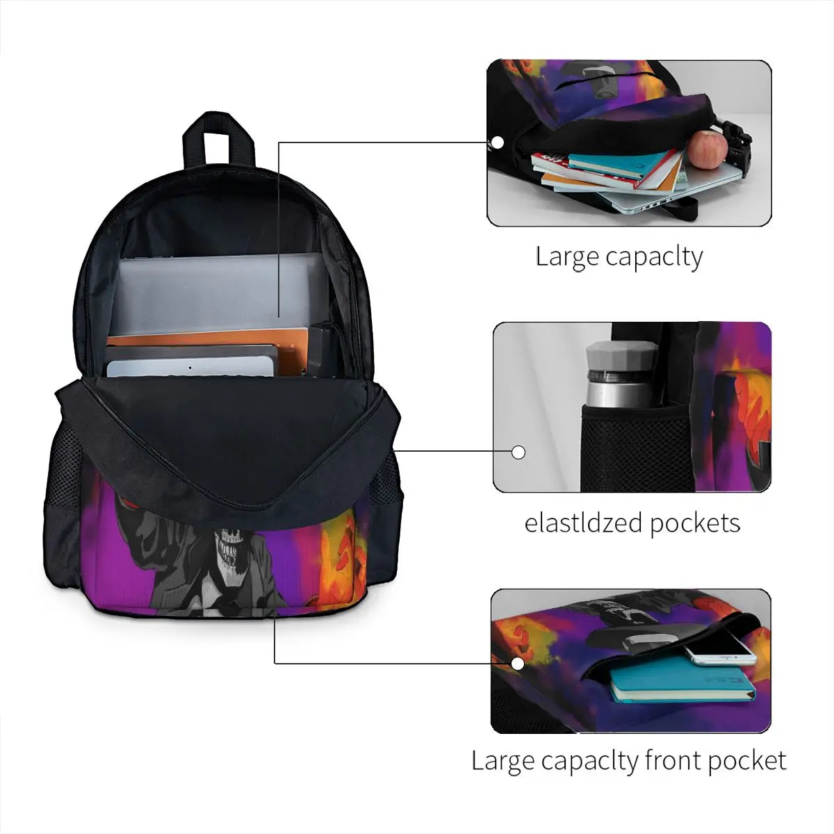 Skulduggery Pleasant Backpacks Men Women Kids Bag