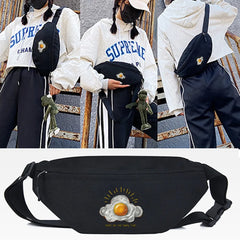 Skull Brain Print Waist Bags Man Women Hand Chest Pack