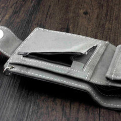 Skull Punk Biker Casual Hasp Wallet Purse with Chain