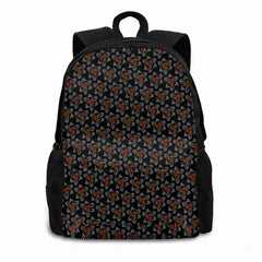 Skulls Roses Satchel Schoolbag Backpack