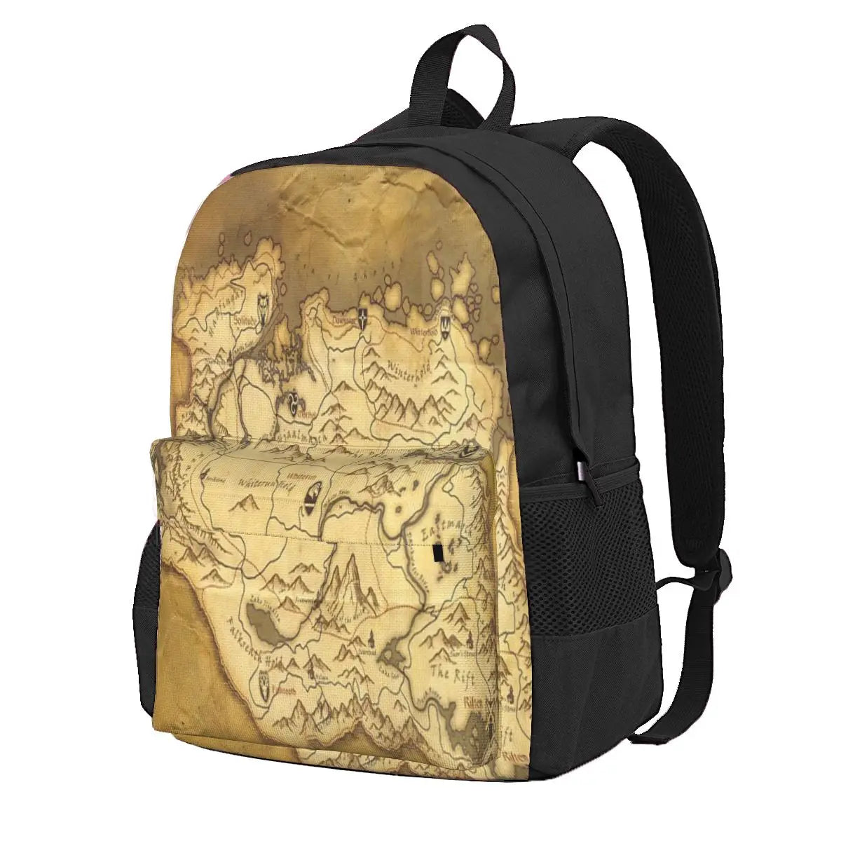 Skyrim Parchment Map Backpack for Men and Women