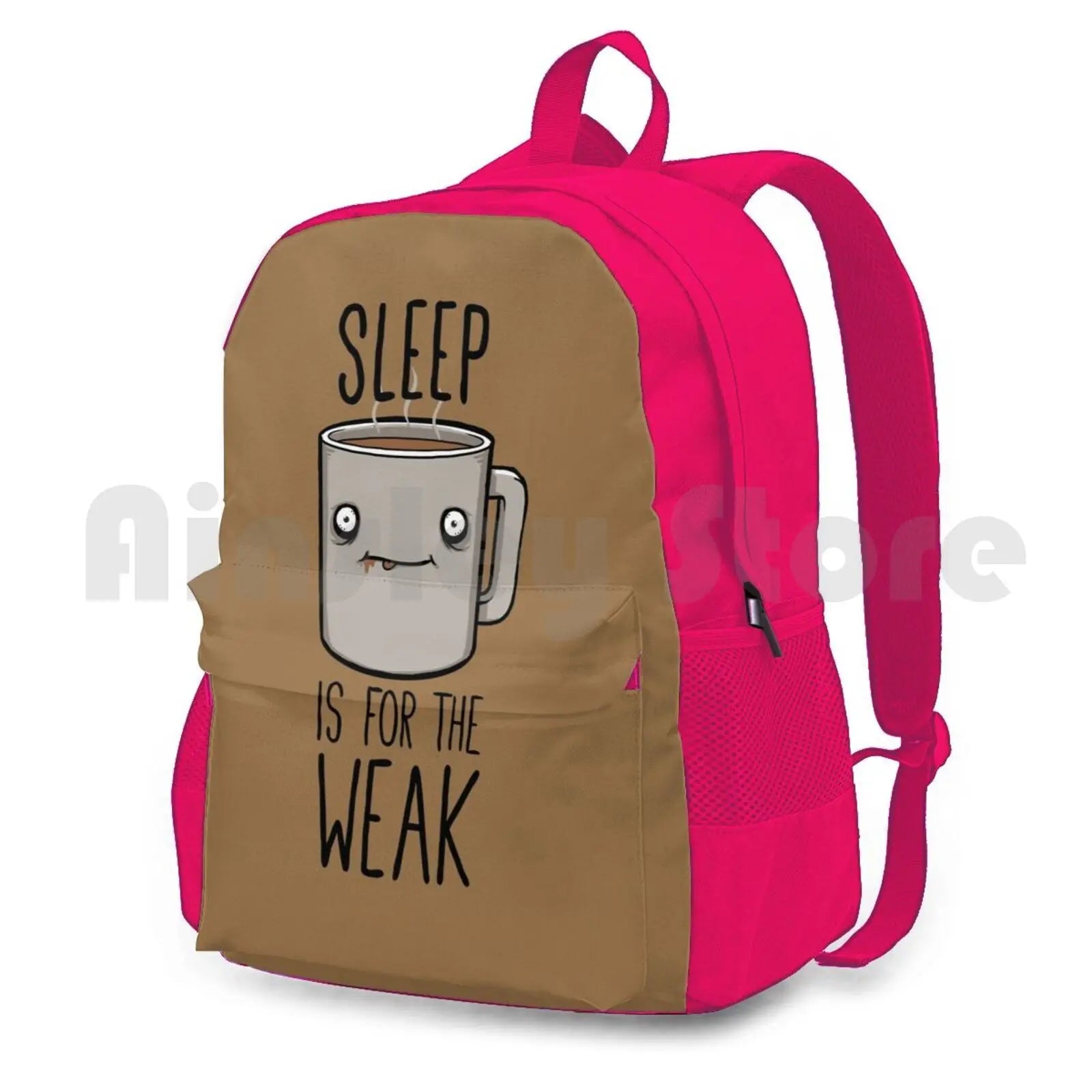 Funny Outdoor Hiking Backpack Waterproof Camping Travel Coffee Joke
