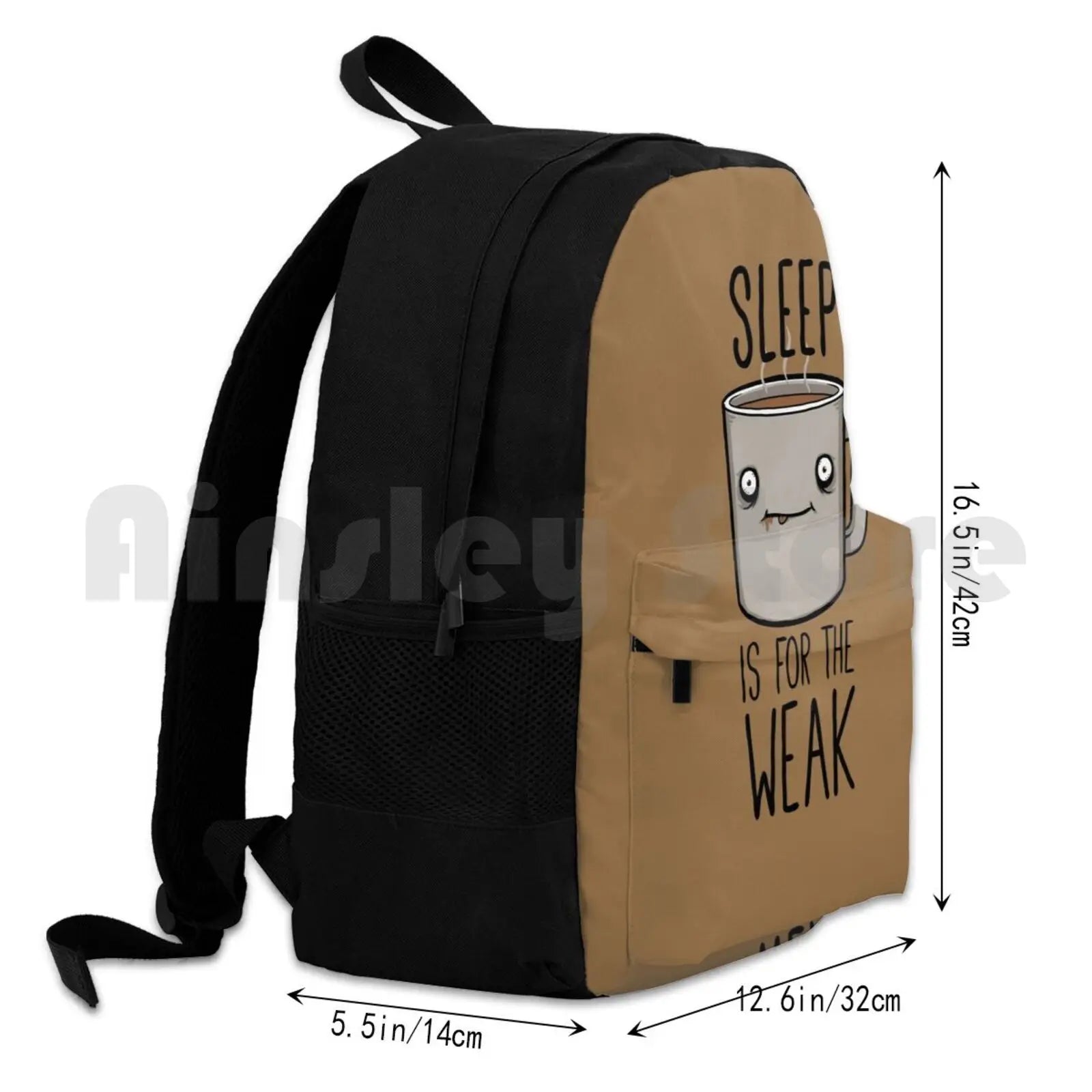Funny Outdoor Hiking Backpack Waterproof Camping Travel Coffee Joke