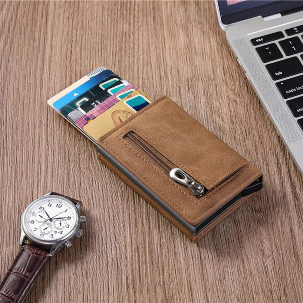 Men's Mini Faux Leather Purse for Shopping