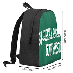 Slippery Rock College Font Curved Backpacks