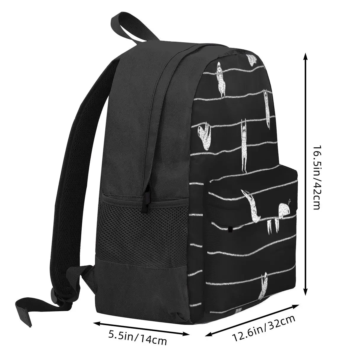 Sloth Stripe Backpacks Men's Backpacks Bags For Women Zipper