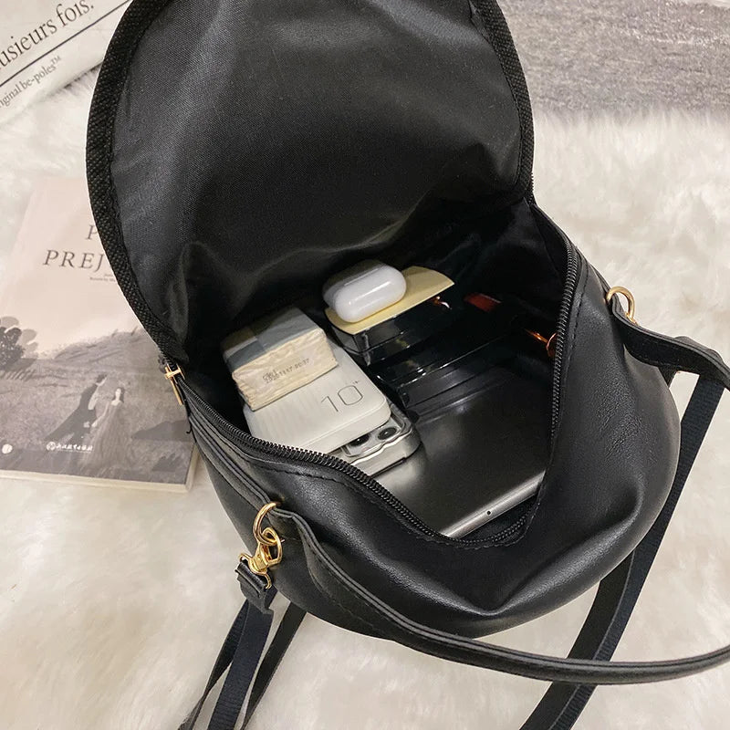 Small Backpack Women Shoulder Bags Diamond Grids PU Leather Bag Summer Mochilas