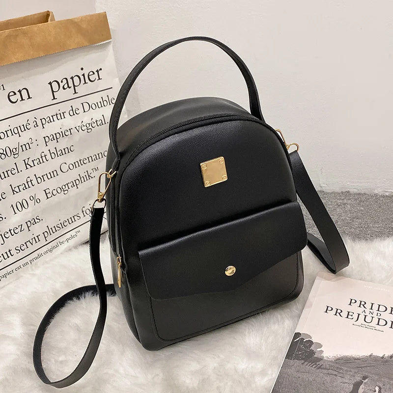 Small Backpack Women Shoulder Bags Diamond Grids PU Leather Bag Summer Mochilas