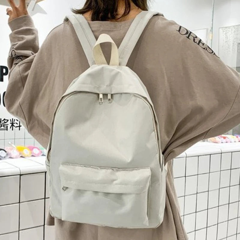 Nylon Women Backpack Small for School Girls