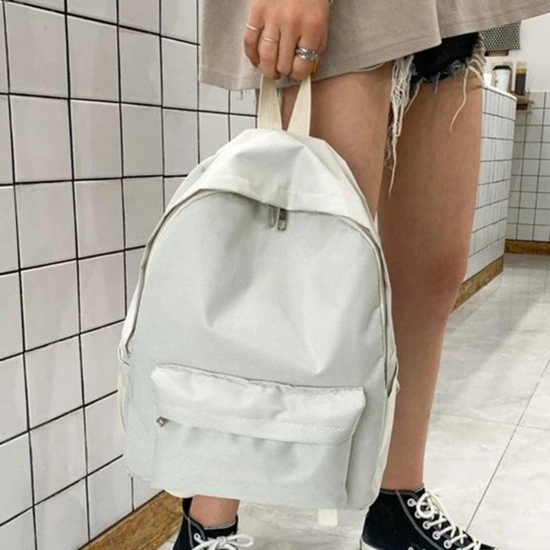 Nylon Women Backpack Small for School Girls