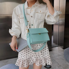 Wide Band Western Stone Pattern Shoulder Bag