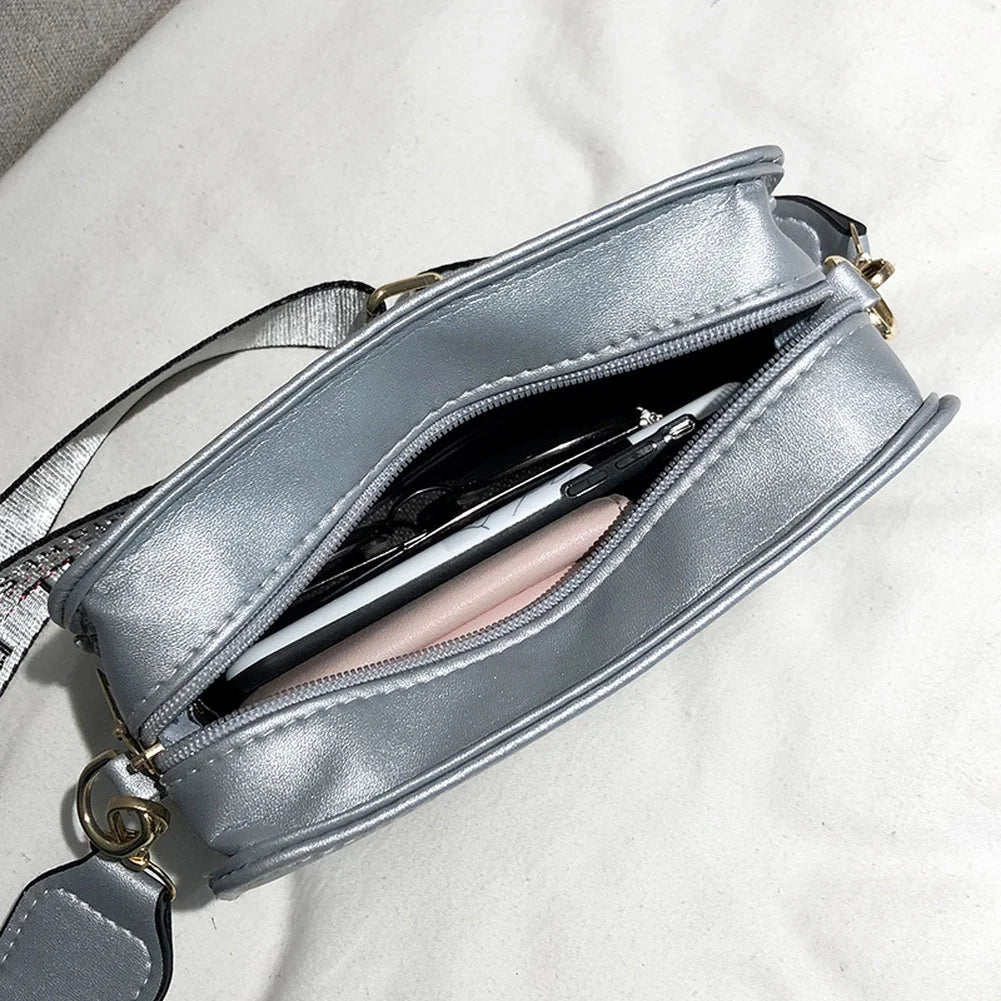 Small Bag Women's Broadband One Shoulder Messenger Bag Joker Small Square Bag