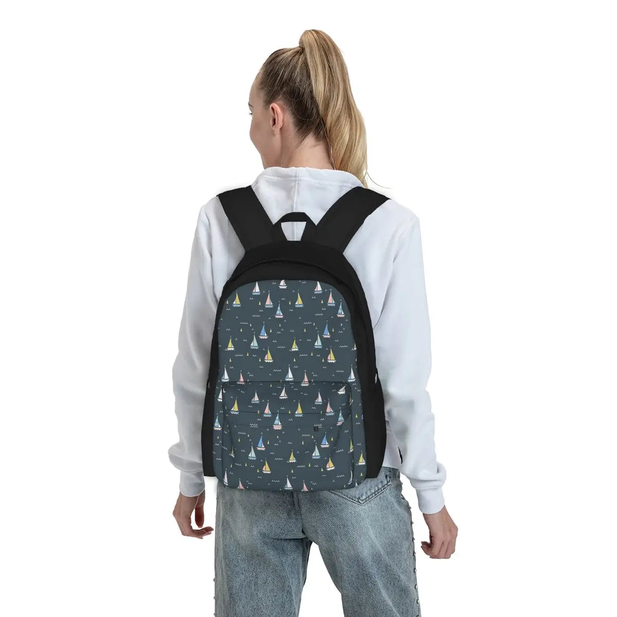 Personalised Zip Backpack with Pockets for Men and Women