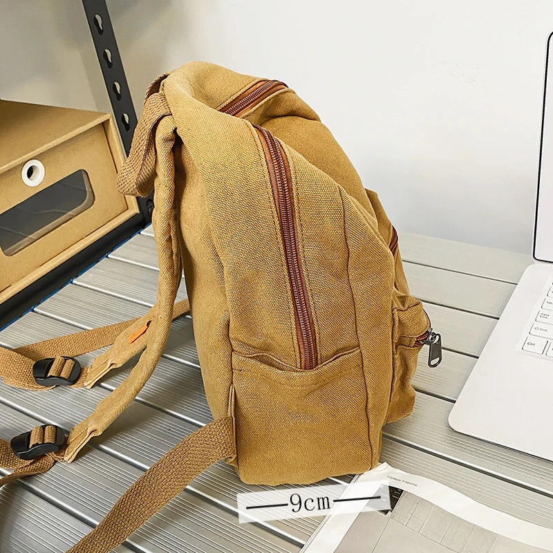 Vintage Canvas Mini Backpack Unisex Women Men Bags Teenage Girls