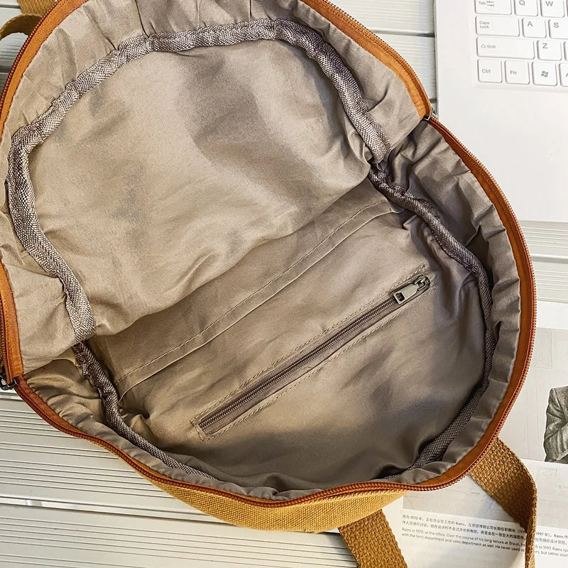 Vintage Canvas Mini Backpack Unisex Women Men Bags Teenage Girls