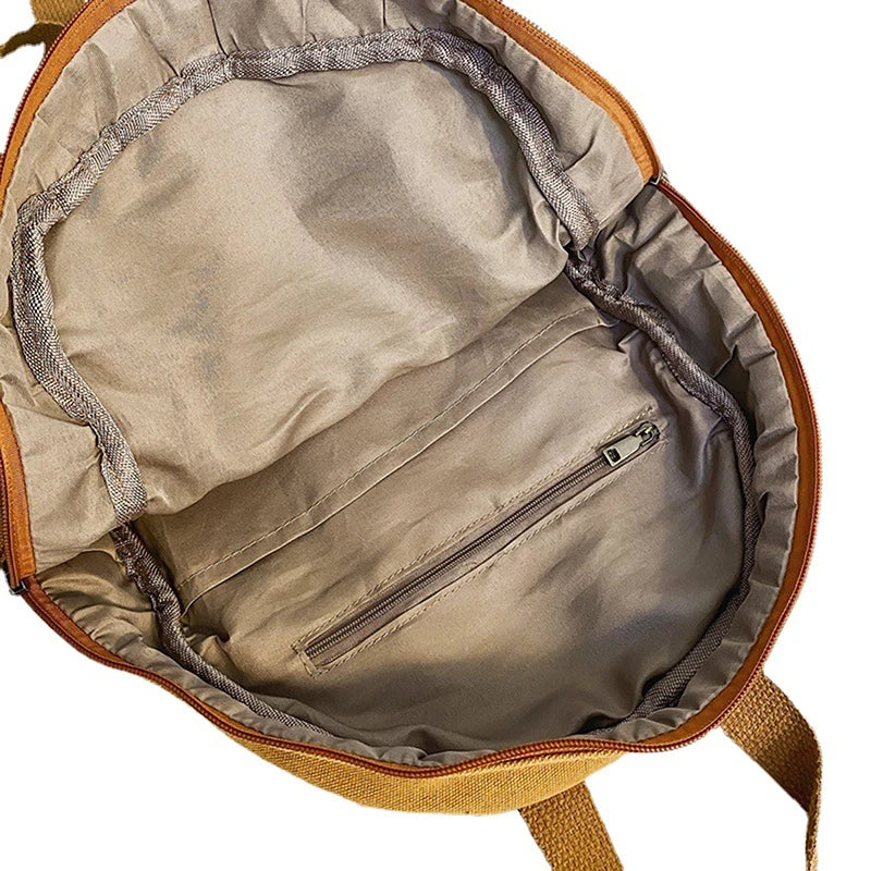 Vintage Canvas Backpack Unisex Women Men Bags Teen Girls Mini Rucksack