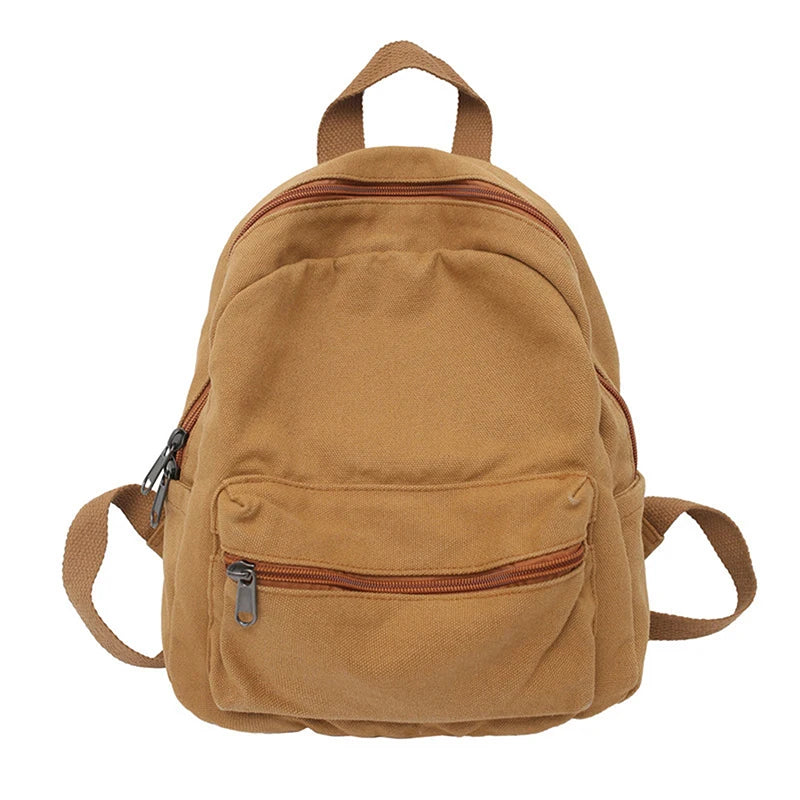 Small Canvas Vintage Backpack Unisex Men Women Bags For Teens