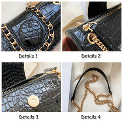 Barrel Shaped PU Leather Crossbody Bag for Women