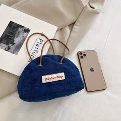 Nylon Printed Lattice Clutch Winter Stripe Tote