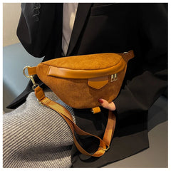 Small Solid Color Diagonal Waist Bag