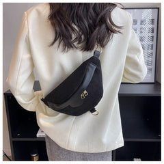 Small Solid Color Diagonal Waist Bag