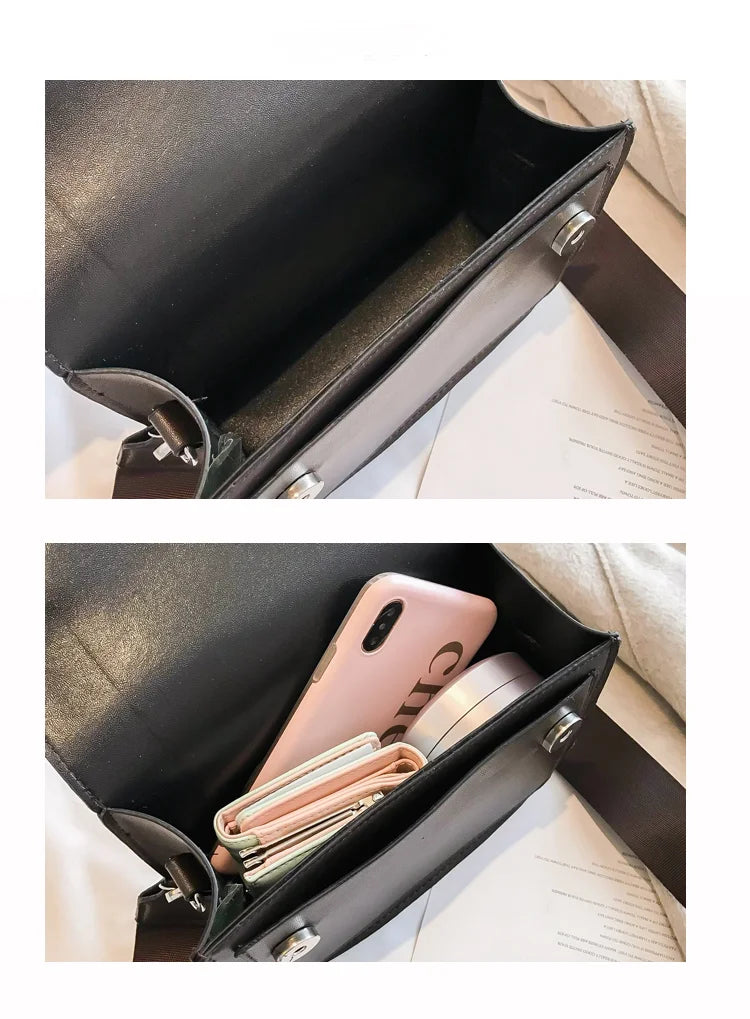 Small Flap Crossbody Shoulder Bags for Women Pu Leather Women's Bag Totes Solid