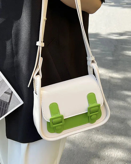 Summer Crossbody Bag Women's PU Leather Small Flap Handbag