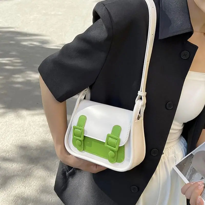 Summer Crossbody Bag Women's PU Leather Small Flap Handbag