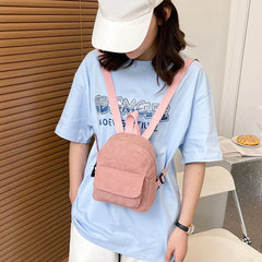 Small Fresh Backpack Women High Capacity Solid