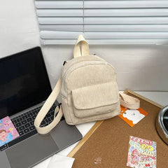 Small Fresh Backpack Women High Capacity Solid