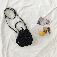 Canvas Shoulder Bags Tassel Bucket Bags Crossbody Bags