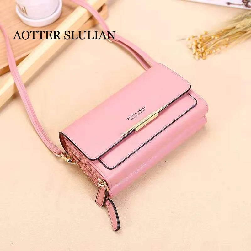 Small Leather Shoulder Bag Women Summer Style Handbags Cellphone Purses