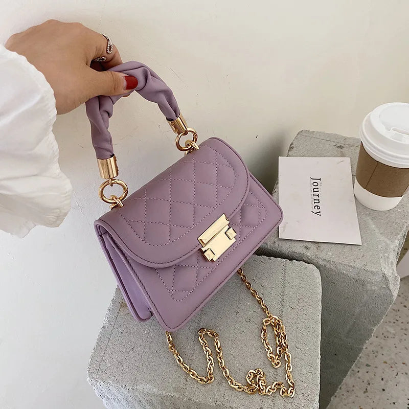 Small Leather Shoulder Bag Lady Crossbody Messenger Clutches Bolsa