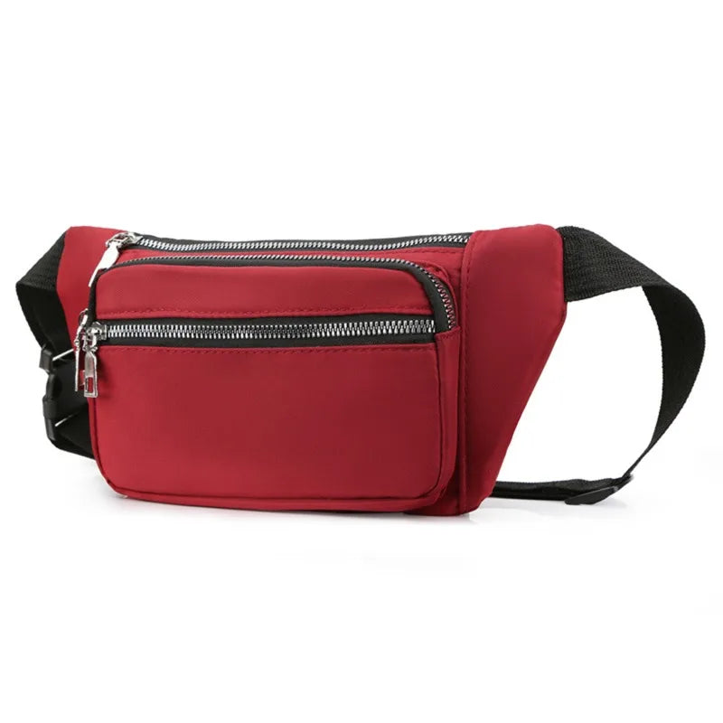 Men Women Waist Bag Travel Chest Bag Female Zipper Crossbody Pack