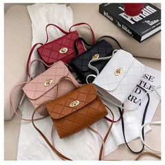 Women's Small Leather Messenger Bag Crossbody Shoulder Handbag