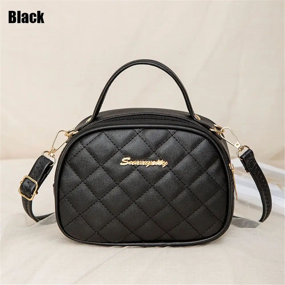 Lingge Embroidery Camera Shoulder Bag Women