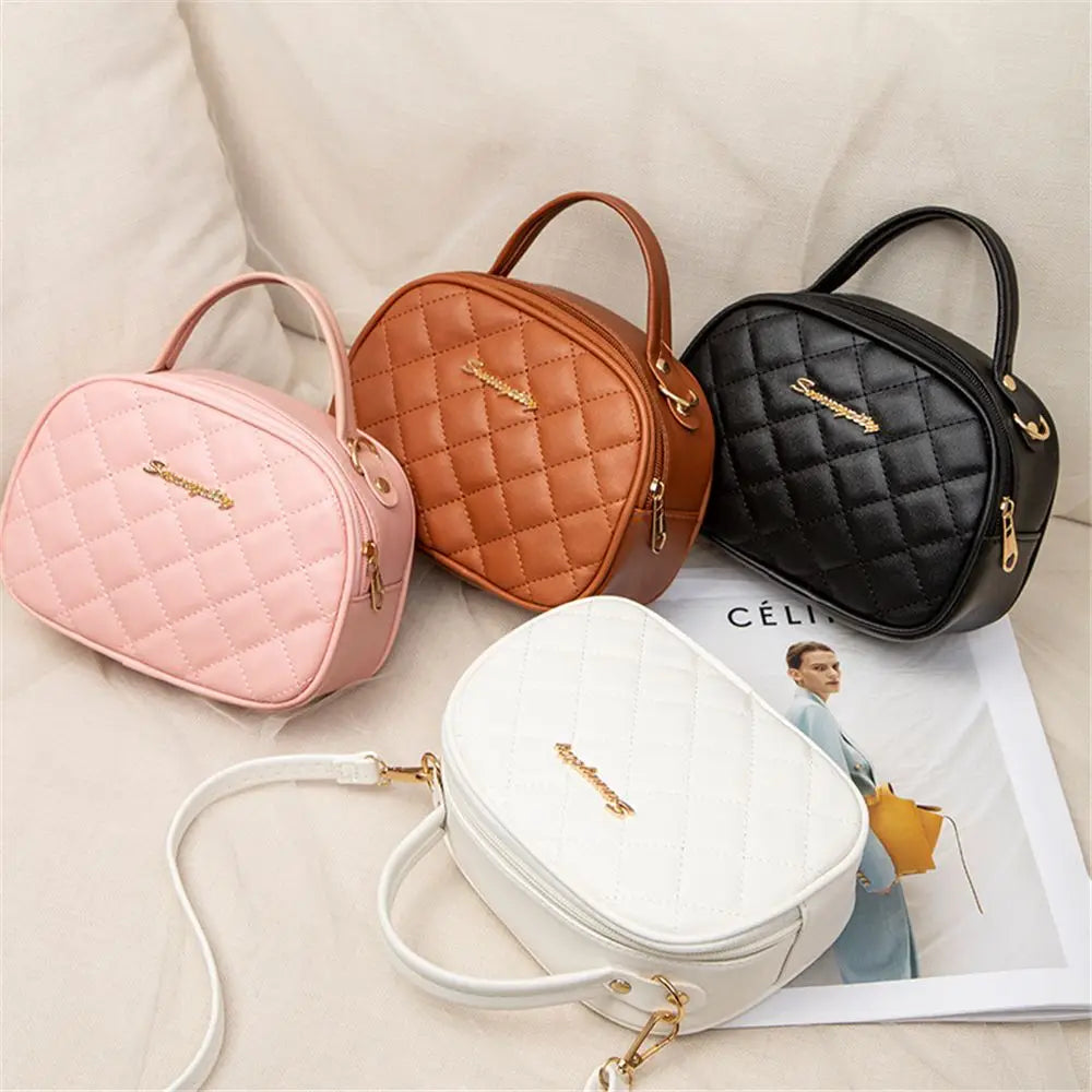 Lingge Embroidery Camera Shoulder Bag Women
