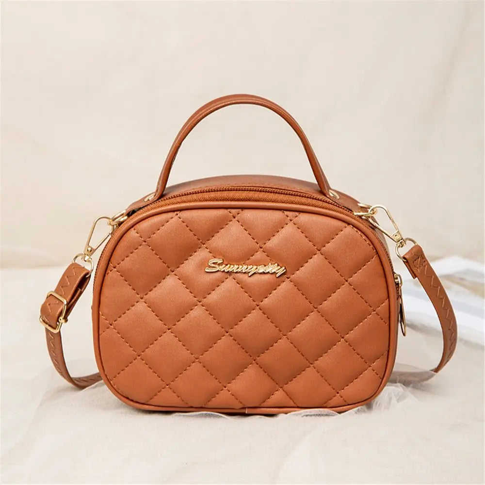 Lingge Embroidery Camera Shoulder Bag Women