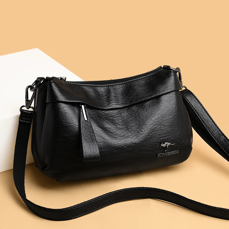 Women Leather Crossbody Bag Purse with Long Shoulder Strap