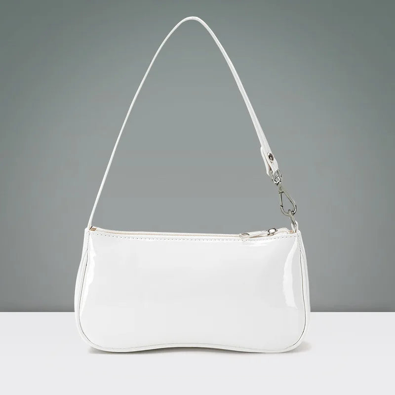 Pink Leather Handbag Beige Shoulder Bag Side Bag