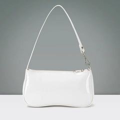 Pink Leather Handbag Beige Shoulder Bag Side Bag