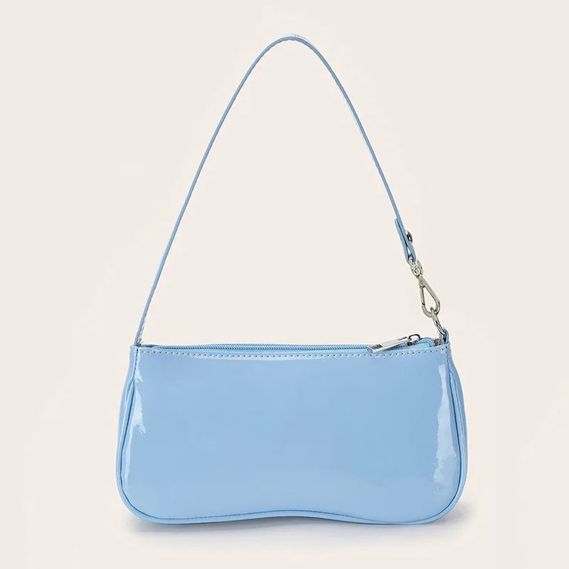 Pink Leather Handbag Beige Shoulder Bag Side Bag