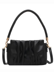 Pleated Underarm Crossbody Bag Women's Handbag