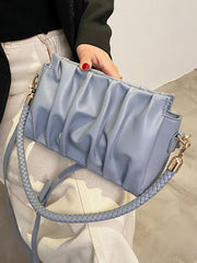 Pleated Underarm Crossbody Bag Women's Handbag